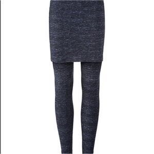 Cabi 3210 Skirted Leggings M’Leggings Black Gray Heather XS Space dye